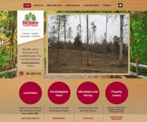 Desotolandandtimber.com(DeSoto Land & Timber) Screenshot