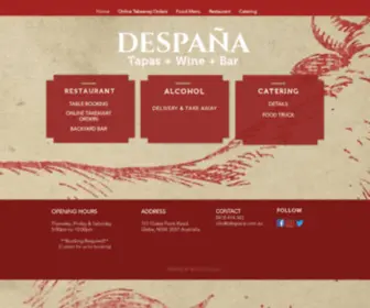 Despana.com.au(Despana Tapas) Screenshot