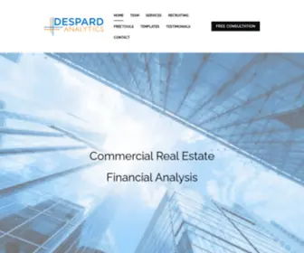 Despardanalytics.com(Commercial real estate financial analysis) Screenshot