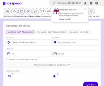 Despegar.com.mx(Agencia de Viajes) Screenshot