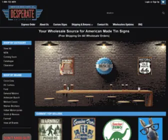 Desperate.com(Best Prices On Wholesale Tin Signs) Screenshot