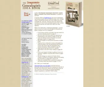 Desperategenealogist.com(The Desperate Genealogist's Idea Book) Screenshot