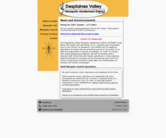 Desplainesvalleymad.com(Desplaines Valley Mosquito Abatement District) Screenshot