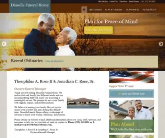 Dessellefuneralhome.com(Desselle Funeral Home) Screenshot