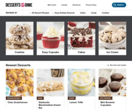 Dessertsonadime.com(Desserts On A Dime) Screenshot