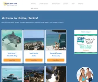 Destin-Ation.com(Destin Beach Vacation Rentals Desitn Things To Do) Screenshot