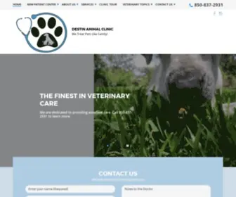 Destinanimalclinic.com(Veterinarian in Destin) Screenshot