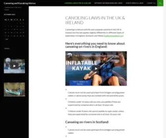 Destination2India.com(Canoeing laws in the UK & Ireland) Screenshot