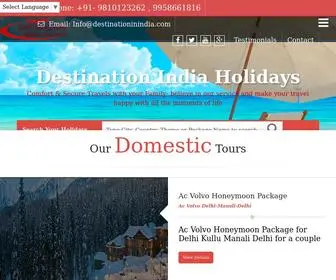 Destinationinindia.com(Destination India Holidays) Screenshot