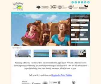 Destinationsinflorida.com(Orlando Florida Vacations with Destinations in Florida) Screenshot