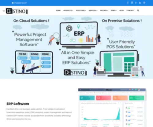 Destinoerp.com(Business Software Solutions (ERP) Screenshot