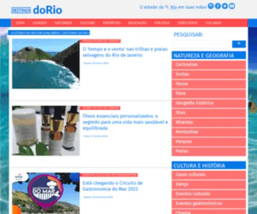 Destinosdorio.com.br(O estado do Rio em suas mãos) Screenshot