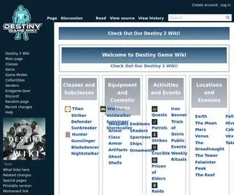 Destinygamewiki.com(Destiny 1 Wiki) Screenshot