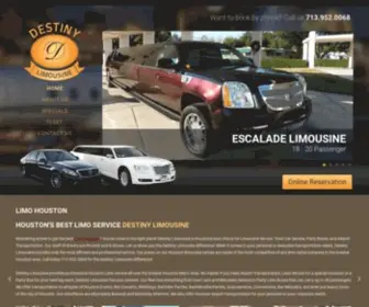 Destinylimohouston.com(Limousine) Screenshot