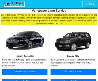 Destinylimousine.ca(Vancouver Limo Service) Screenshot