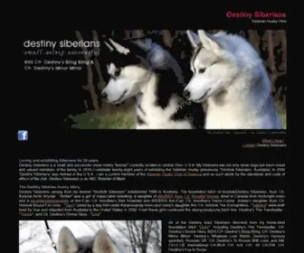 Destinysiberians.com(Siberian Husky Ohio) Screenshot