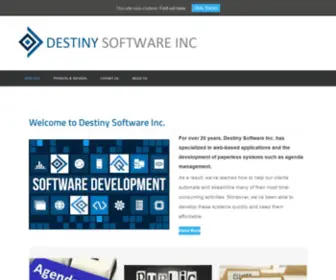 Destinysoftwareinc.com(Destiny Software) Screenshot