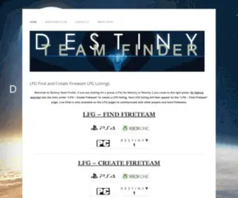 Destinyteamfinder.com Screenshot