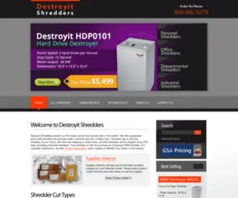 Destroyit-Shredders.com(Destroyit-Shredders | Home) Screenshot