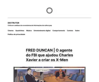 Destrutor.com.br(Críticas e análises do ecossistema de informações da cultura pop) Screenshot