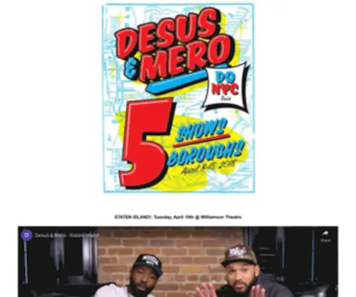 Desusandmerodonyc.com(Desus and Mero Do NYC Tour) Screenshot