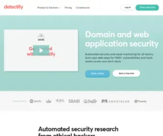 Detectify.com(Detectify) Screenshot