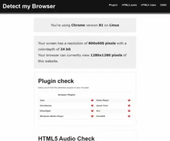 Detectmybrowser.com(Detect my Browser) Screenshot