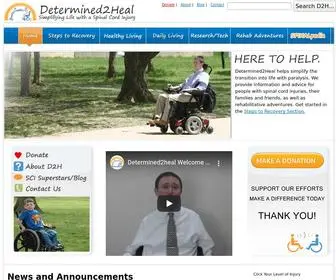 Determined2Heal.org(Spinal Cord Injury Information) Screenshot