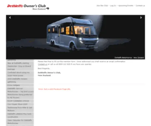 Dethleffsowners.co.nz(Dethleffs Owner's Club) Screenshot