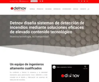 Detnov.com(Fabricante de sistemas de detección de incendios) Screenshot