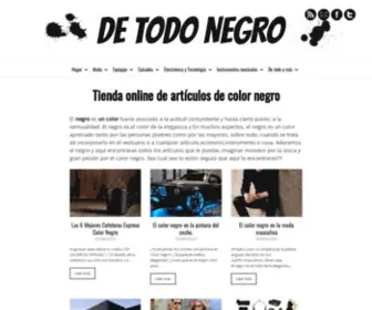 Detodonegro.com(Tienda online de artículos de color negro) Screenshot