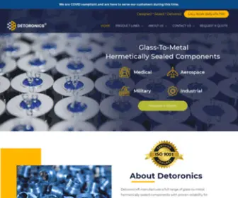 Detoronics.com(Hermetically Sealed Connectors) Screenshot