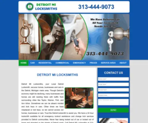 Detroit-Locksmiths.com(Detroit MI Locksmiths) Screenshot