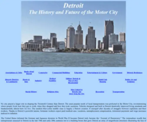Detroit1701.org(The History and Future of the Motor City) Screenshot