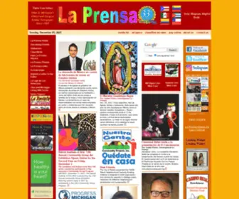 Detroithispanicnewspapers.com(Ohio and Michigan's Largest Latino Newspaper with Spanish Articles covering current Latino events La Prensa Latino Newspaper) Screenshot