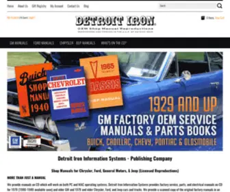 Detroitironis.com(Factory Shop Manuals for Ford) Screenshot