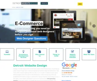 Detroitwebsitedesign.com(ECommerce Website Builders) Screenshot