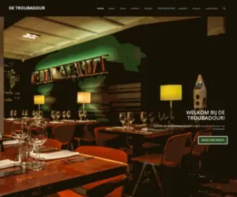 Detroubadour.be(Uniek restaurant te Berchem) Screenshot