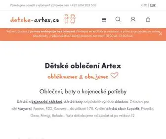 Detske-Artex.cz(Kvalitní dětské oblečení) Screenshot