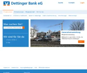 Dettinger-Bank.de(Dettinger Bank) Screenshot