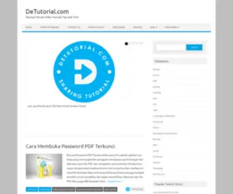Detutorial.com(DeTutorial adalah sebuah website yang membagi info tentang tutorial atau pun cara) Screenshot