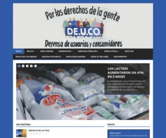 Deuco.org.ar(Defensa de Usuarios y Consumidores) Screenshot