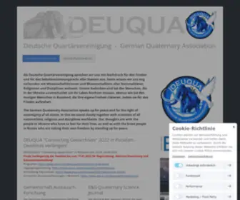 Deuqua.de(Deutsche Quartärvereinigung) Screenshot