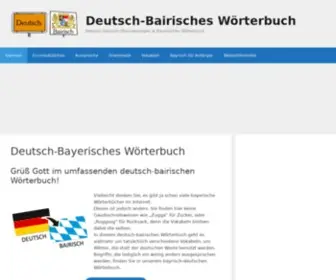 Deutsch-Bairisch.de(Bayerisches Wörterbuch & Übersetzer ins Bairische) Screenshot