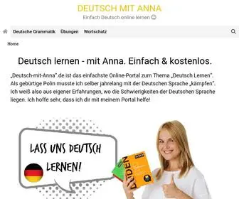 Deutsch-Mit-Anna.de(Deutsch lernen bei " " ✓einfache Grammatik) Screenshot