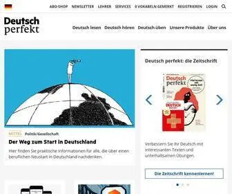 Deutsch-Perfekt.com(Einfach und effektiv Deutsch lernen und üben) Screenshot