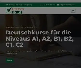 Deutsch-Richtig.de(Deutschkurse in Ludwigsburg) Screenshot