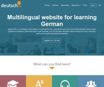 Deutsch.info(A multilingual website to learn German for free) Screenshot