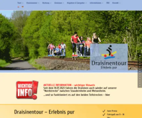 Deutsche-Draisinentage.de(Erlebnis pur) Screenshot