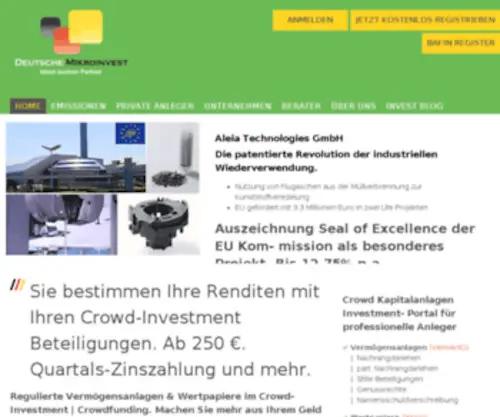 Deutsche-Mikroinvest.de(Deutsche Mikroinvest) Screenshot